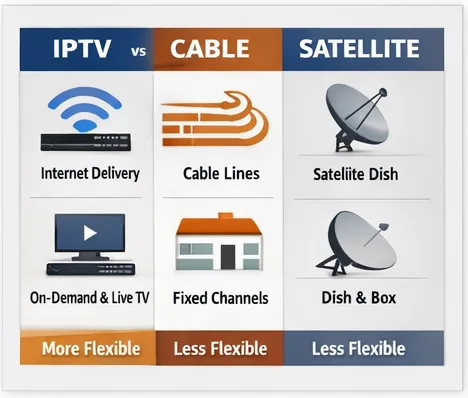 Iptv vs cable vs satellite
